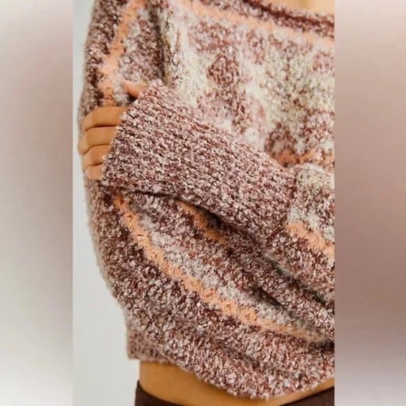 Free People Snowflake Cropped Pullover Sweater, Size Small, NWOT - Picture 2 of 11